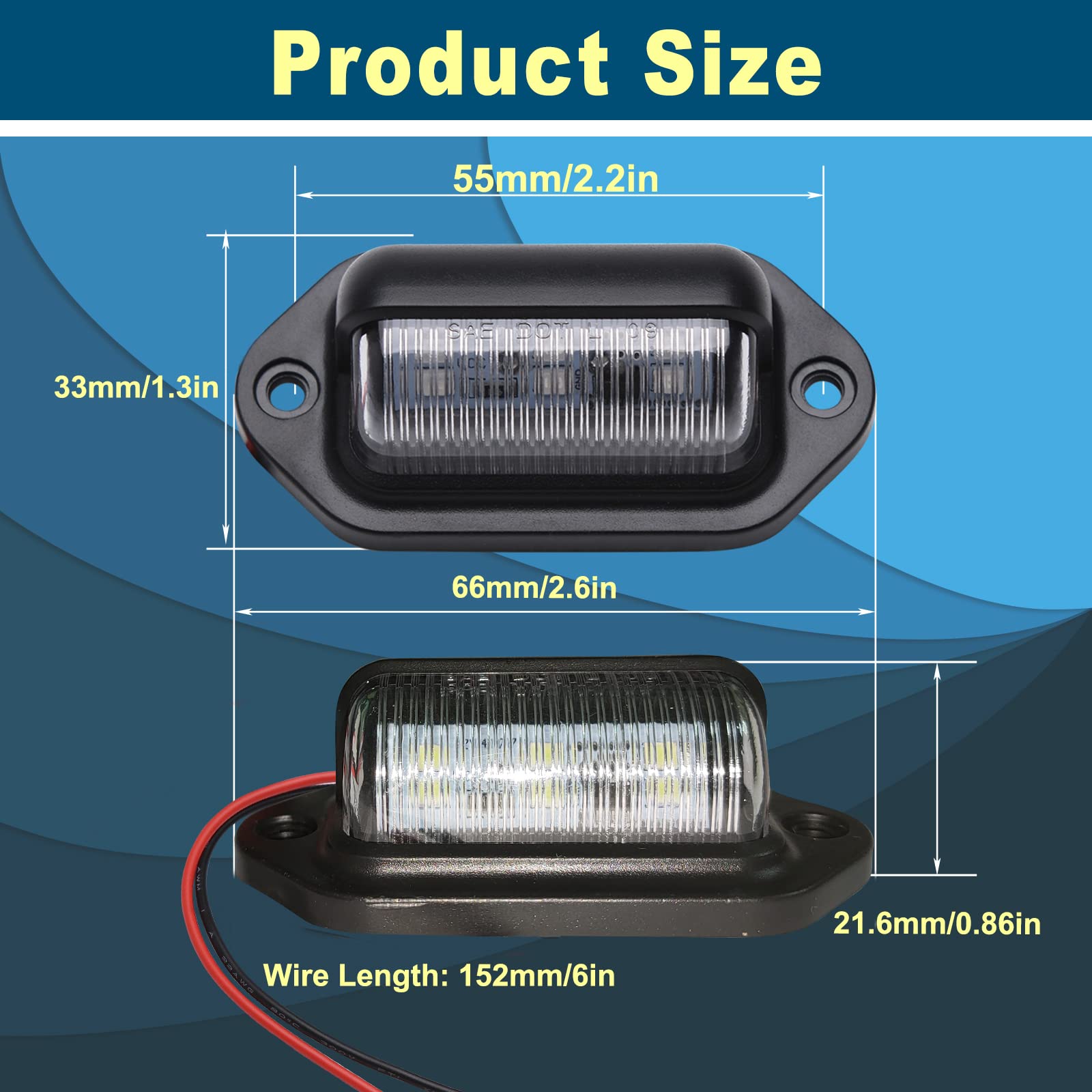 6-SMD Lamp Taillight LED Lights For Trailers