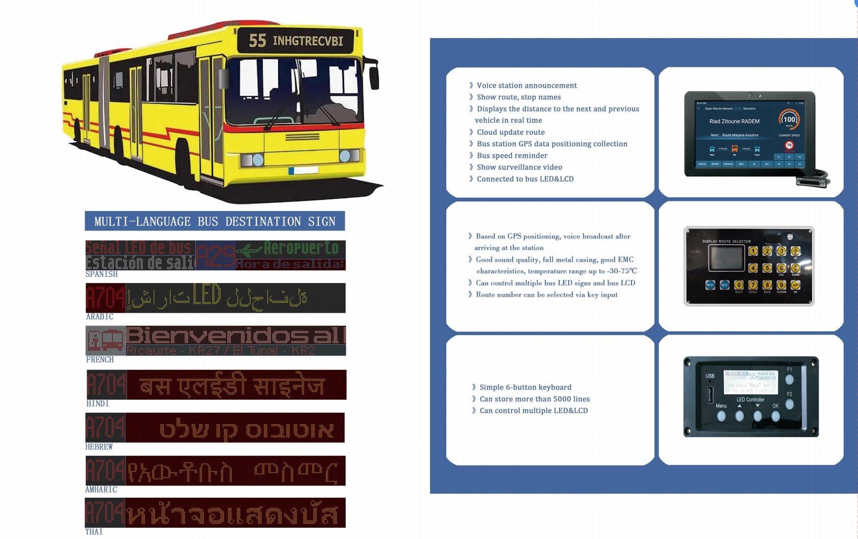 LED Bus / Tram Display Boards,Destination displays,Bus LCD Display(图13)