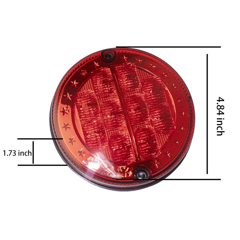 Red Round LED Trailer Tail Lights Factory