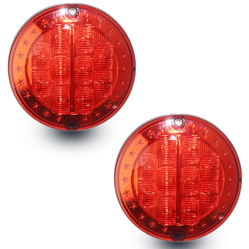 Red Round LED Trailer Tail Lights Factory(图1)