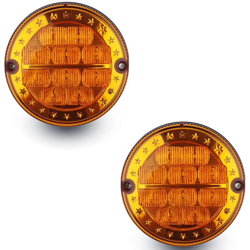 Red Round LED Trailer Tail Lights Factory(图2)