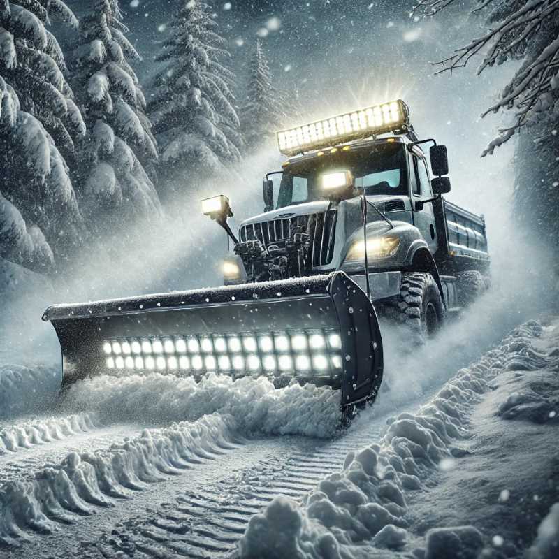 LED Snow Plow Lights vs. Halogen Snow Plow Lights: Choosing the Best Snow Plow Lights for Winter Conditions(图1)