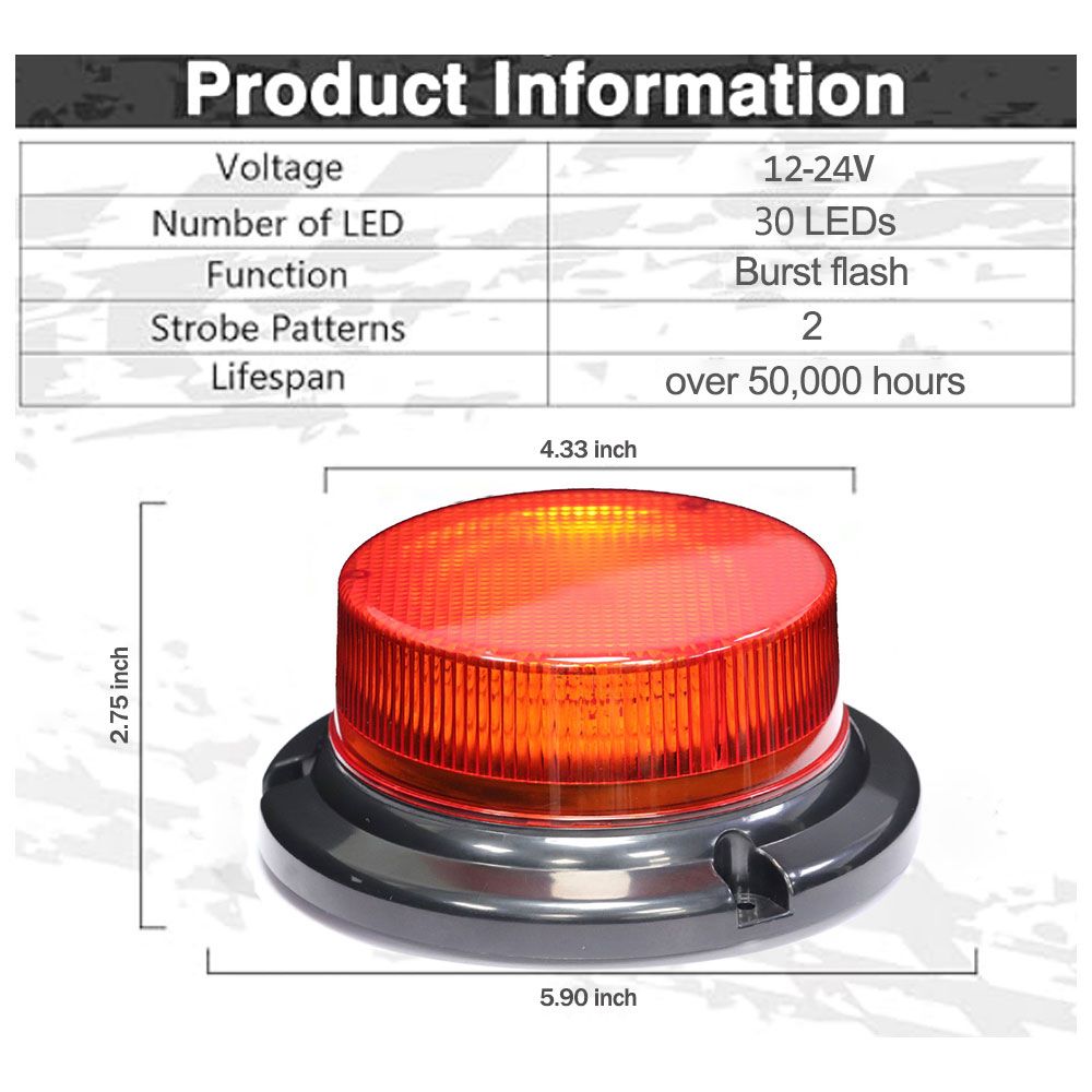 Red Led Emergency Strobe Beacon Lights