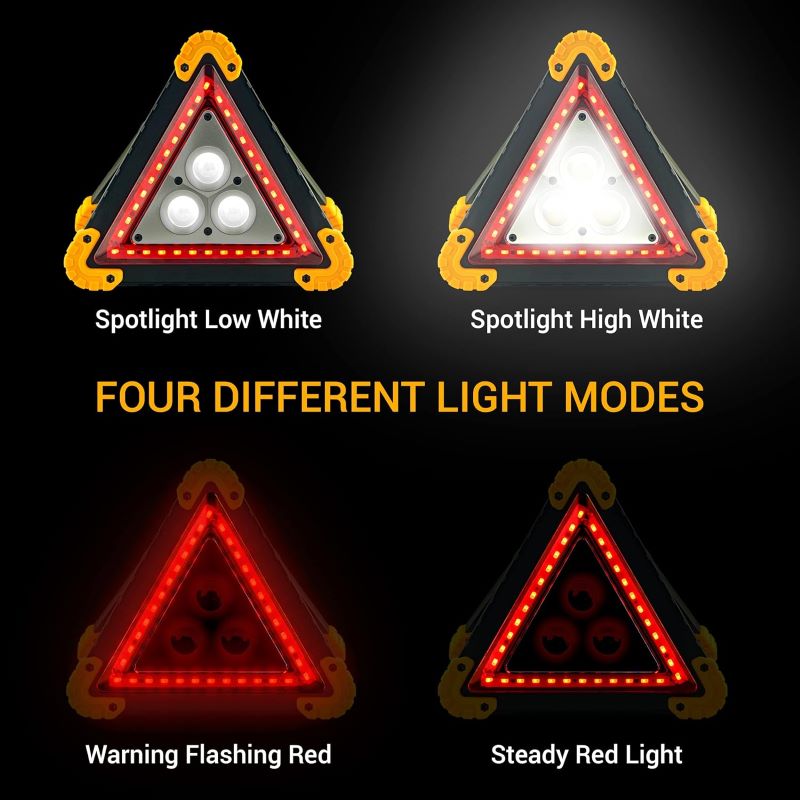 Non-slip LED Emergency Warning Triangle Light